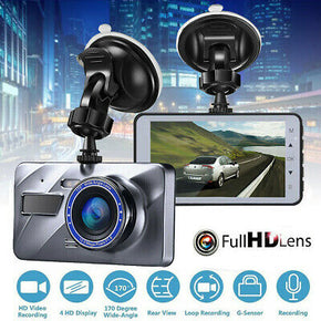 HD Dual Lens Car DVR Dash Cam 4" Vehicle Rearview Camera Video Recorder G-Sensor