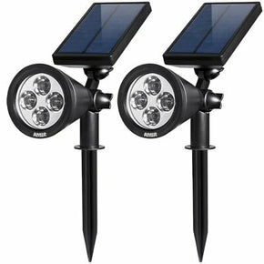 AMIR 2 in 1 Solar Spotlights, Upgraded Solar Garden Light Outdoor, Waterproof 4