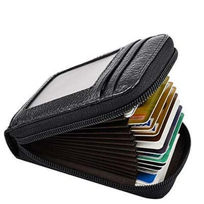 MaxGear RFID Blocking Wallet Credit Card Holder for Travel and Work Genuine Leat