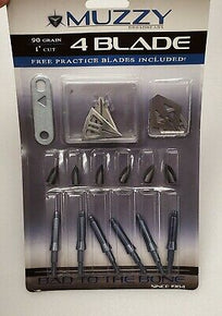 Muzzy Broadheads 4-Blade Fixed Blade Broadhead 6 Pack 90 Grain Model # 205