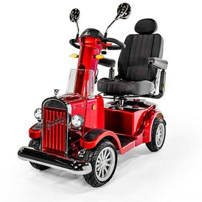 Gatsby Vintage Full Size Fast Mobility Scooter Long Range (RED) HD Version