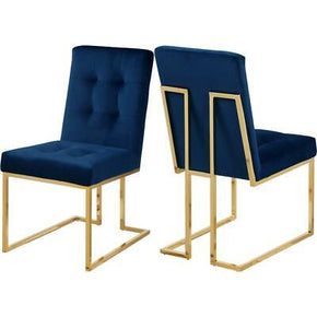 Meridian Furniture Pierre Navy Velvet Dining Chair