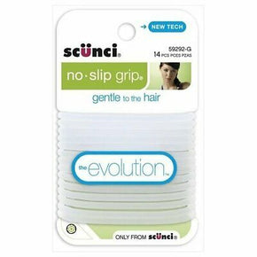 Scunci No-Slip Grip Evolution Jelly Ponytailers, Assorted Colors 14 ea (Pack of