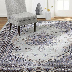 Large Area Rugs For Living Room 8x10 Silver Blue Carpet Reduced Price Clearance