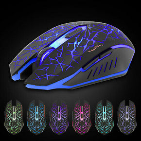 Wireless 7 Color Backlit Light Rechargeable Silent USB Optical Mice Gaming Mouse