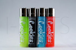 4 pcs Brand New Refillable Clipper Full Size Lighters Cookies