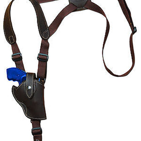 NEW Barsony Brown Leather Vertical Gun Shoulder Holster Taurus 2" Snub Nose Rev / For Gun Model TAURUS 85; 405; 415 / Handing Left