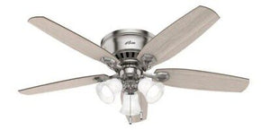 Hunter Fans - Builder 52 Inch Low Profile Ceiling Fan with LED Light Kit and