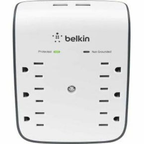 Belkin SurgePlus 2-Port USB Wall Mount Charger w/ 6 AC Outlets