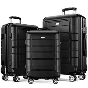 SHOWKOO Luggage Sets Expandable PC+ABS Durable Suitcase Double Wheels TSA Loc...