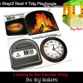 Replacement Stickers fits Step 2 Neat and Tidy Playhouse Decals Step2 Fireplace