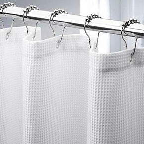 Waffle Shower Curtain, Heavy Duty Fabric Shower Curtains with Waffle Weave Hote