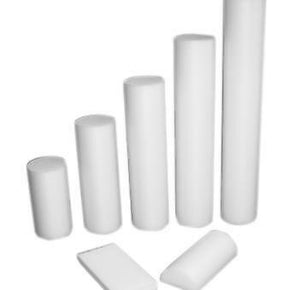 CanDo White PE Foam Roller / Size 4" x 36" / Style Full Round