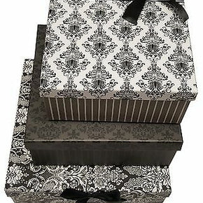Alef Elegant Decorative Themed Nesting Gift Boxes -3 Boxes Beautifully Decorated