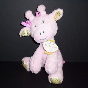 Hallmark Oh So Loved Pink Giraffe Shepra Plush Stuffed Animal Polka Dots