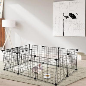 Pet Playpen Small Animal Cage Indoor Portable Metal Wire Yard Fence