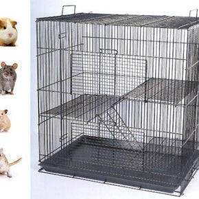 24" 3-Level Hamster Guinea Pig Small Animal Rat Mice Mouse Hedgehog Metal Cage