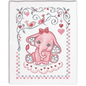 Baby by Herrschners® Lovable Ellie Baby Quilt Top Stamped Cross-Stitch Kit