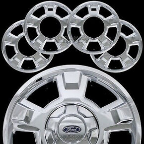 4 Chrome 2009-2014 Ford F150 17" Wheel Skins Hub Caps Full Aluminum Rim Covers