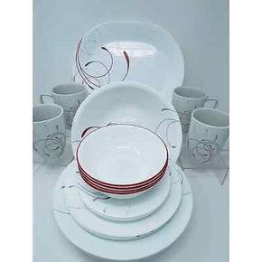 Corelle Splendor Dinner Set 22 pc Luncheon Plates & Corelle Coordinates Mugs