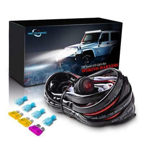 MICTUNING Wiring Harness LED Light Bar  40Amp Relay Fuse ON-Off Switch 2 Lead