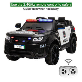 12V Kids Police Ride On SUV Car Toys 3 Speed, Music, Sirens, Parent Control
