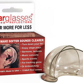 Earglasses® Personal Sound Reflectors, Set of Two Ear Cup Hearing Amplifiers New