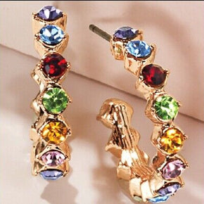Avon Rainbow Riches Hoop Earrings