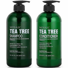 Mosaic Tea Tree Shampoo and Conditioner Set, 20.2 FL Oz Each