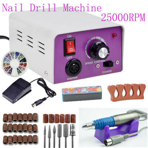 Professional electric acrylic nail drill file machine kit with bits Manicure USA