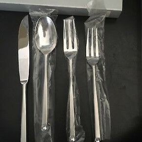 NEW Original  Sasaki Orbit Frost 4 pc Stainless Placesetting Flatware No Tsp