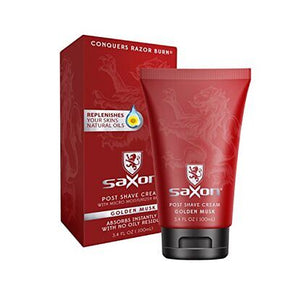 Saxon Post Shave Cream with Micro Moisturizing and Conditioning Beads Golden ...