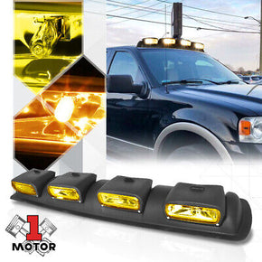 Universal Amber Off Road Top Roof Mount Fog Light Driving Lamp w/Harness+Switch