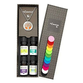 13 piece Wild Essentials Tree of Life Aromatherapy Necklace Diffuser Gift Set...