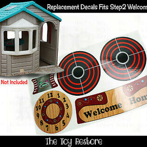 Toy Restore Replacement Stickers fits Step2 Welcome Home Playhouse Cubby House