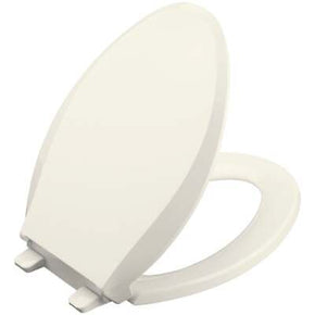 Kohler Cachet Quiet-Close Elongated Closed Front Biscuit Plastic Toilet Seat