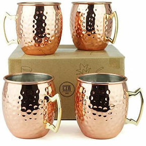 PG Moscow Mule Mugs | Large Size 19 ounces | Set of 4 | Stainless Steel Lining