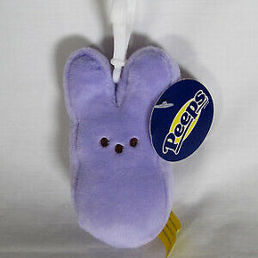 New Peeps Plush 4" Purple Bunny Backpack Clip Rabbit Stuffed Animal Easter