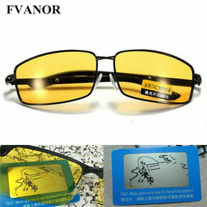 Day & Night Vision Polarized HD Glasses Driving Aviator Sunglasses UV400 Eyewear