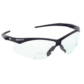 Jackson Nemesis RX Black Frame Safety Glasses w/ Clear Lens / Glasses Size 2.5 Diopter