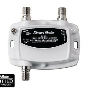 Channel Master Distribution Amplifier Signal Booster for TV Antenna CATV CM-3410