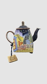 Kelvin Chen Mini-teapot Enamel 2001 Van Gogh Cafe Terrace at Night