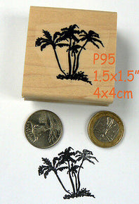 P95 palm trees rubber stamp