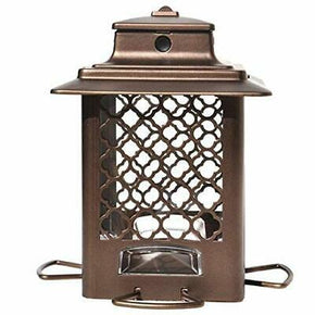 Stokes Select Bird Feeder, Metal Hopper Bird Feeder, 4 Feeding Ports, 3.6 lb Bir