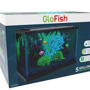 5-Gallon GLASS GloFish Tank LED Aquarium Starter Kit FREE SHIPPING Made In USA