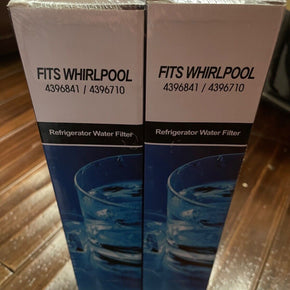 Filters Fit Whirlpool 4396841 / 4396710 Refrigerator Water Filter 2 Pack NEW