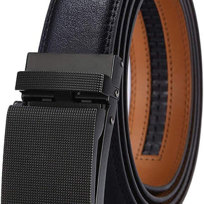 NEW Men's Belt, Bulliant Slide Ratchet Belt, Genuine Leather, Trim to Fit Black