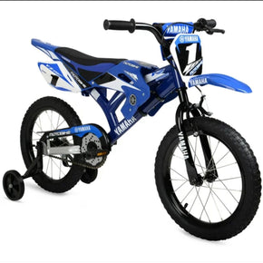 Moto 16" BMX Bike - Blue Dirtbike Style Bicycle With Training Wheels