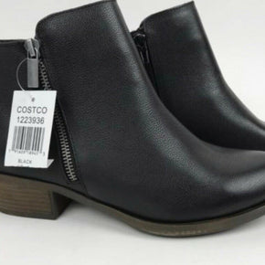 NEW - Kensie Ghita Bootie Black Women's leather Ankle Boots - Size 8