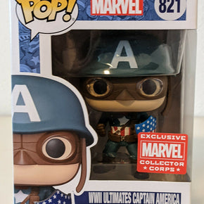 Funko Pop Marvel Collector Corps - WWII Ultimates Captain America #821